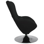 vidaXL Fauteuil œuf Noir tissu