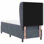 vidaXL Lit à ressorts avec matelas Gris foncé 80 x 200 cm Velours