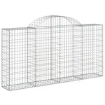 vidaXL Paniers à gabions arqués 30 Pièces 200x30x100/120 cm Fer galvanisé