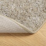 vidaXL Tapis ISTAN à poils longs aspect brillant beige Ø 80 cm