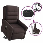 vidaXL Fauteuil inclinable marron foncé tissu