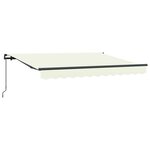 vidaXL Auvent Rétractable Crème 250 x 200 cm Polyester et Aluminium