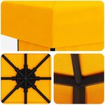 vidaXL Pavillon 3 x 3 m Jaune Polyester et Acier 190 gsm