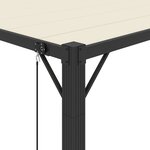 vidaXL Tonnelle avec toit à persienne 3x3 m Crème Tissu et aluminium