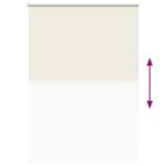 vidaXL Store enrouleur occultant blanc cassé 90x130cm largeur du tissu