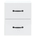 vidaXL Cabinet de chevet mural 2 Pièces Blanc 34 5 x 33 x 40 cm