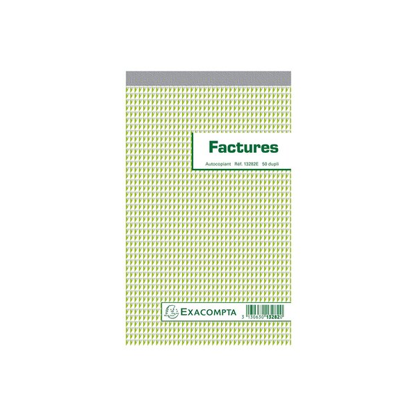Manifold Factures 22x13 5cm Collé En Tête 50 Feuillets Dupli Autocopiants - X 10 - Exacompta