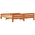 vidaXL Cadre de lit sans matelas cire marron 200x200cm bois pin massif
