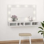 vidaXL Armoire à miroir avec LED blanc 90x31 5x62 cm