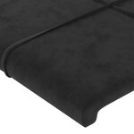 vidaXL Tête de lit à LED Noir 80x5x118/128 cm Velours