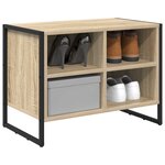 vidaXL Cabinet à chaussures Sonoma 60 x 35 x 44 cm Bois d'ingénierie