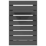 vidaXL Étagères de chevet murales 2 Pièces Gris Bois de pin massif