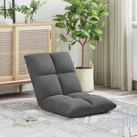 vidaXL Fauteuil de sol ajustable Gris foncé Velours