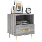 vidaXL Table de chevet sonoma gris 40x35x47 5 cm bois d’ingénierie