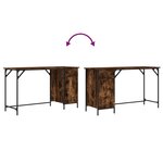 Bureau table poste de travail meuble d'ordinateur informatique étude d'ordinateur chêne fumé 131 x 48 x 75 cm bois d’ingénierie brun 02_0023726