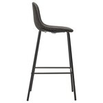 vidaXL Chaises de bar lot de 6 gris foncé tissu