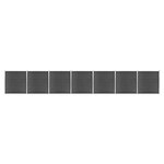 vidaXL Ensemble de panneau de clôture WPC 1218x186 cm Noir