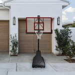 Panier de basketball pro deluxe platinium sur pied et mobile  hauteur réglable de 2 30m à 3 05m