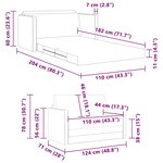 vidaXL Canapé Lit de Sol 2-en-1 Vert Foncé 124x71x78 cm Tissu