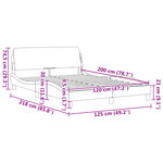 vidaXL Cadre de lit sans matelas marron 120x200 cm similicuir