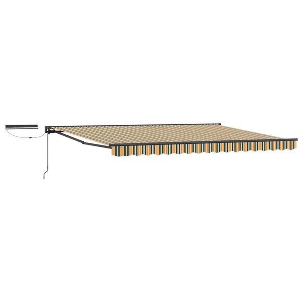 vidaXL Auvent rétractable électrique Vert Jaune Anthracite 5 × 3 5 m