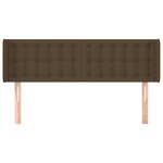 vidaXL Tête de lit avec oreilles Marron Foncé 147x16x78/88 cm Tissu
