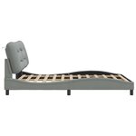vidaXL Cadre de lit sans matelas Hvar gris clair 140x200 cm tissu