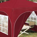 vidaXL Tente de fête pop-up 290 x 290 x 245 cm Bordeaux