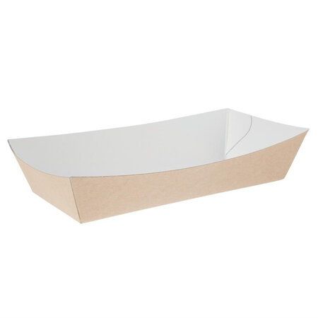 Lot de 250 barquettes alimentaires moyenne kraft compostable - colpac -  - papier