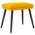 vidaXL Chaise de relaxation avec repose-pied Jaune moutarde Velours