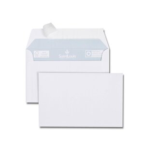 Paquet de 25 enveloppes de visite blanches 90x140 100 g bande de protection gpv