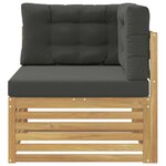 vidaXL Canapé d'angle extérieur Bois d'Acacia Massif Blanc