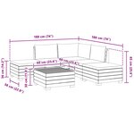 vidaXL Ensemble de canapés d'extérieur avec coussin 6 Pièce Marron