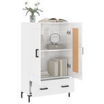 vidaXL Buffet haut blanc brillant 69 5x31x115 cm bois d'ingénierie