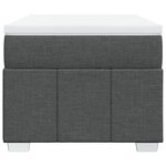 vidaXL Sommier à lattes de lit avec matelas Gris foncé 90x200 cm Tissu