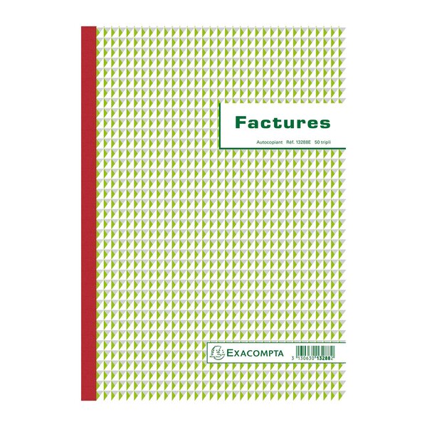 Manifold Factures 29 7x21cm 50 Feuillets Tripli Autocopiants - Motif  - X 5 - Exacompta