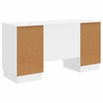 vidaXL Bureau Blanc brillant 142 5 x 50 x 75 cm Bois d'ingénierie