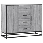 vidaXL Buffet sonoma gris 92x35x76 cm bois d'ingénierie