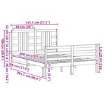 vidaXL Cadre de lit sans matelas 140x200 cm bois massif