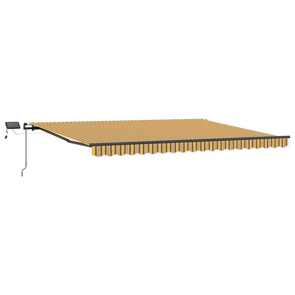vidaXL Auvent rétractable Multicolore 400 × 350 cm Tissu et Aluminium