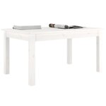 vidaXL Table basse Blanc 80x50x40 cm Bois massif de pin