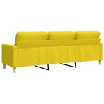 vidaXL Canapé à 3 places Jaune clair 210 cm Tissu