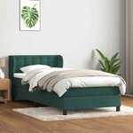 vidaXL Sommier à lattes de lit et matelas vert foncé 80x220 cm velours
