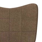 vidaXL Chaise de relaxation avec tabouret Marron Tissu