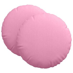 vidaXL Coussins de siège 2 Pièces Rose Ø80 x 29 cm tissu