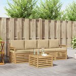 vidaXL Ensemble de canapés d'extérieur 5 Pièces Blanc et Beige Polyester