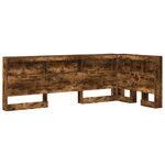 vidaXL Tête de lit de rangement Chêne fumé 100 cm Bois d'ingénierie