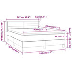 vidaXL Sommier à lattes de lit et matelas Vert foncé 140x200cm Velours