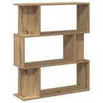 vidaXL Bibliothèque chêne artisanal 80x24x96 cm bois d'ingénierie