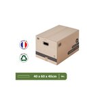 Pack and Move - Lot 20 cartons déménagement L larges - 40 x 60 x 40 cm - Poignées renforcées - 1 adhésif offert